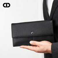 克雷斯丹尼新款男士包包2019商务时尚头层牛皮手拿包休闲手挽包w