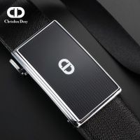 克雷斯丹尼2019新款商务休闲男士皮带头层牛皮内穿式青年腰带合金