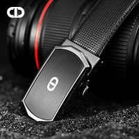 克雷斯丹尼2019新款双面头层牛皮带时尚青年男士合金自动扣腰带w