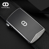 Chrisdien Deny秋冬新款商务休闲皮带头层牛皮合金腰带青年裤带男