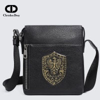 Chrisdien Deny春夏新款商务时尚男士背提包青年头层牛皮肩斜挎w