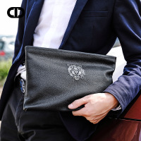 Chrisdien Deny真皮时尚印花手拿包头层牛皮青年男士手包