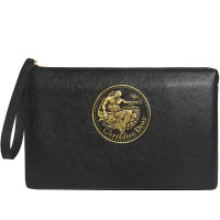 C.deny新款男士时尚手拿包真皮拉链长款钱包大容量商务休闲手抓包