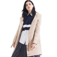 波司登羽绒服女中长款秋冬季休闲百搭连帽风衣外套