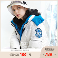 波司登女脱卸帽中长羽绒服_2