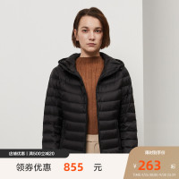 波司登outlets奥莱女士连帽轻薄时尚气质简约羽绒服