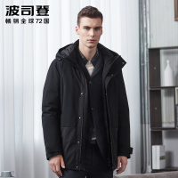 波司登outlets奥莱新款鹅绒男士商务冬季连帽厚款羽绒服B90141803
