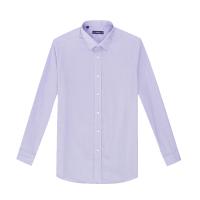 Nautica/诺帝卡格纹修身百搭长袖男士透气纯棉衬衫