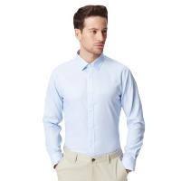 Nautica/诺帝卡格纹修身百搭长袖舒适纯棉男士衬衫