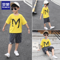 罗蒙童装男童套装2019新款男孩两件套六一儿童节演出服可爱潮休闲
