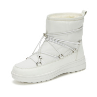 达芙妮雪地靴冬新款加绒加厚防滑平底女短靴