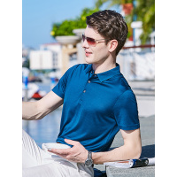 纯真丝乔沃JOW100%桑蚕丝短袖T恤薄款翻领polo