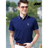 乔沃 经典马球刺绣三色翻领 短袖T恤POLO