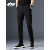 JOW/乔沃夏季男士休闲裤纯色中腰直筒免烫长裤商务休闲青年裤子薄