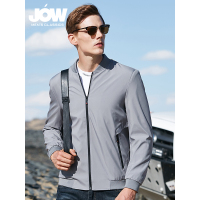 JOW 经典棒球领夹克灰色款修身版型