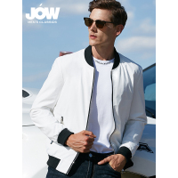 JOW 白色印花夹克经典配色男士外套秋季薄款