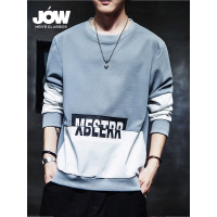 JOW 青年时尚卫衣长袖男士拼色印花