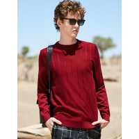 JOW乔沃男式针织时尚休闲长袖T恤