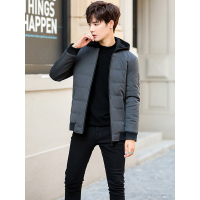 JOW乔沃男式时尚中长款棉衣