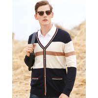 JOW乔沃秋季男式时尚针织衫休闲开衫