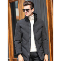 JOW 高领棉服中长款抗风保暖加厚冬季男装立领