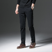JOW乔沃男式时尚纯色直筒春秋季新款磨毛长裤