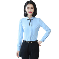 罗蒙衬衫女长袖衬衫商务上班职业百搭打底衬衣