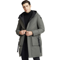 雪中飞2019冬季新款羽绒服男中长款加绒加厚冬装男士时尚潮流外套