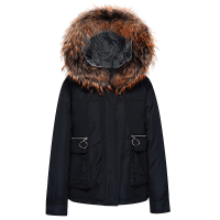 雪中飞短款连帽宽松时尚双面穿羽绒服2019冬季新款保暖外套女士