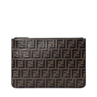 FENDI/芬迪 女包FF压花手拿包 7N0078