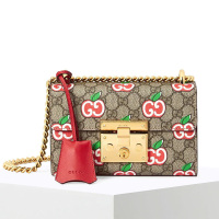 预订 20春夏款 GUCCI 限定款 双G苹果图案 单肩包‎409487 20.5*13*7.5CM