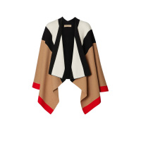 预订BURBERRY\博柏利 条纹装饰羊毛混纺披肩 120 x 122cm