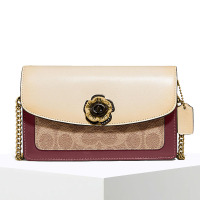 预订 COACH PARKER 18 山茶花单肩包 1680 牛皮革\帆布