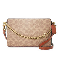 COACH 蔻驰 斜挎包 女士斜挎包 C链老花拼皮89175