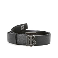 博柏利 BURBERRY TB 腰带3.5D TB LOGO粒面皮8024167 男款 腰带 黑扣