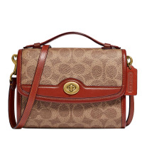 COACH 蔻驰 KIP 口盖包 椭圆扣 织物拼皮 C4204 预售