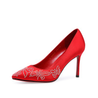 HARSON/哈森 春季水钻精致细高跟女鞋HS86008