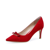 HARSON/哈森 春季蝴蝶结饰扣女鞋HS87102