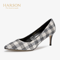 HARSON/哈森 春季水钻格纹女鞋HS98401