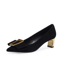 HARSON/哈森 秋季金属方扣女鞋HL81412