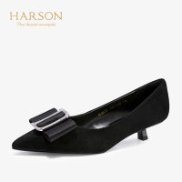 HARSON/哈森 秋季水钻D字扣猫跟女鞋HL96017