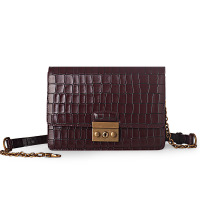 哈森石头纹斜挎休闲包女包时尚牛皮HA74518