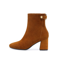 HARSON/哈森圆头粗跟短筒短靴HA87101