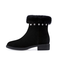 HARSON/哈森圆头方跟短筒短靴HA87152