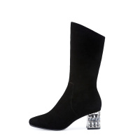 HARSON/哈森方头粗跟中筒中统靴HA87156