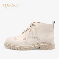 HARSON/哈森圆头方跟短筒短靴HA97107