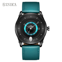 史尼嘉（SNIICA）意大利品牌手表全自动防水日历皮带腕表欧美ins时尚潮流男机械表 达芬奇8025M