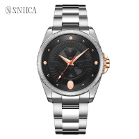 史尼嘉（SNIICA）意大利品牌手表全自动机械表夜光防水男腕表欧美商务个性时尚男表 米开朗基罗8022M