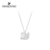 SWAROVSKI 施华洛世奇 羽毛银色天鹅项链 5296469