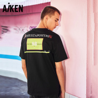 aiken/爱肯美式街头潮流嘻哈短袖oversize宽松T恤男半袖男士上衣